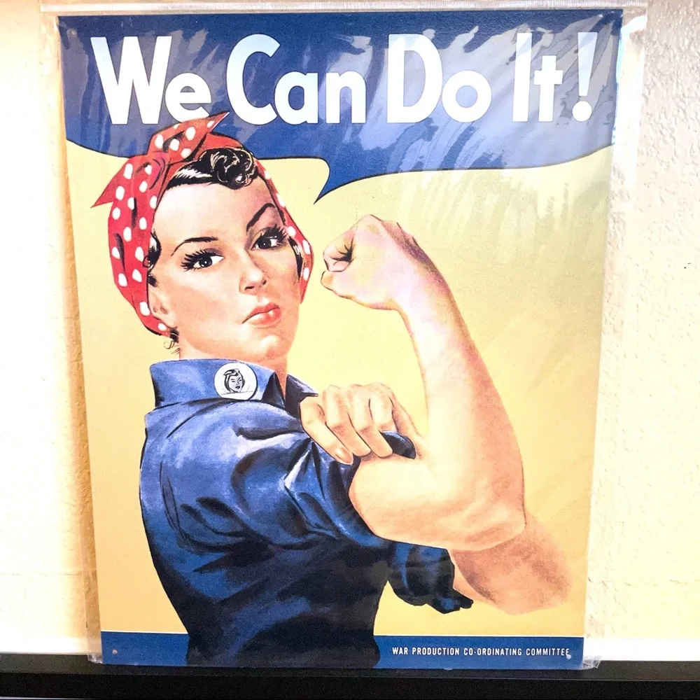 NEW Rosie The Riveter “We Can Do It!” Metal Sign